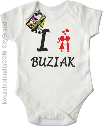 I LOVE Buziak -  Body dziecięce - Biały