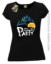 Halloween Party Moon Castle - koszulka damska czarna
