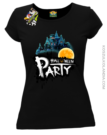 Halloween Party Moon Castle - koszulka damska 
