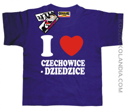 I love Czechowice-Dziedzice - koszulka dziecięca - fioletowy