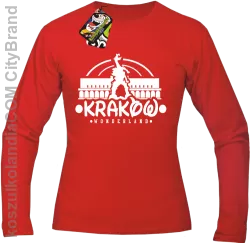 Kraków wonderland - Longsleeve męski czerwony 