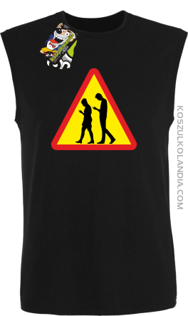 UWAGA komórkowe zombie - ATTENTION cellular zombie - bezrękawnik męski TANK TOP - Czarny