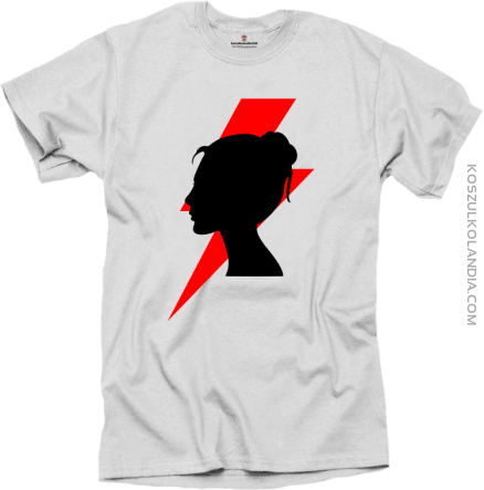 Kobieta błyskawica - t-shirt męski biały