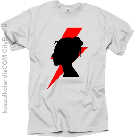 Kobieta błyskawica - t-shirt męski biały