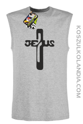 JEZUS w Krzyżu Symbol Vector - bezrękawnik męski TANK TOP - Melanż