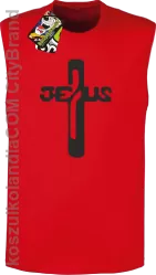 JEZUS w Krzyżu Symbol Vector - bezrękawnik męski TANK TOP - Czerwony