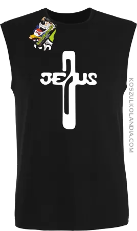 JEZUS w Krzyżu Symbol Vector - bezrękawnik męski TANK TOP