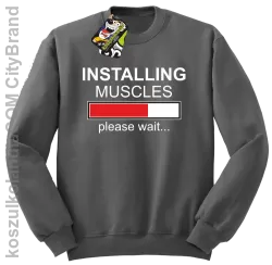 Installing muscles please wait... - Bluza STANDARD szara