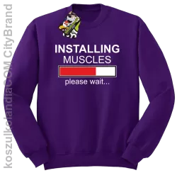 Installing muscles please wait... - Bluza STANDARD fiolet