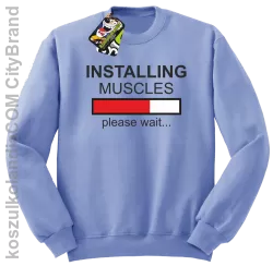 Installing muscles please wait... - Bluza STANDARD błękit