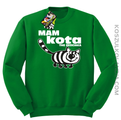 Mam kota the beściaka - Bluza bez kaptura zielona 