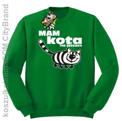 Mam kota the beściaka - Bluza bez kaptura zielona 