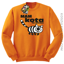 Mam kota the beściaka - Bluza bez kaptura pomarańczowa 