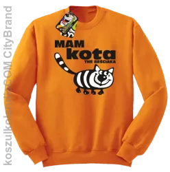 Mam kota the beściaka - Bluza bez kaptura pomarańczowa 