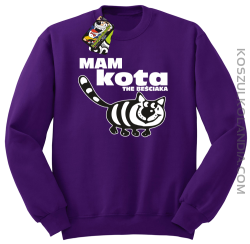 Mam kota the beściaka - Bluza bez kaptura fioletowa 