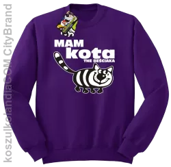 Mam kota the beściaka - Bluza bez kaptura fioletowa 