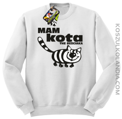 Mam kota the beściaka - Bluza bez kaptura biała 