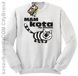 Mam kota the beściaka - Bluza bez kaptura biała 