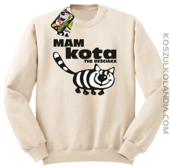 Mam kota the beściaka - Bluza bez kaptura beżowa 