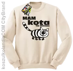 Mam kota the beściaka - Bluza bez kaptura beżowa 