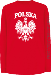 Polska - Longsleeve dziecięcy czerwony 