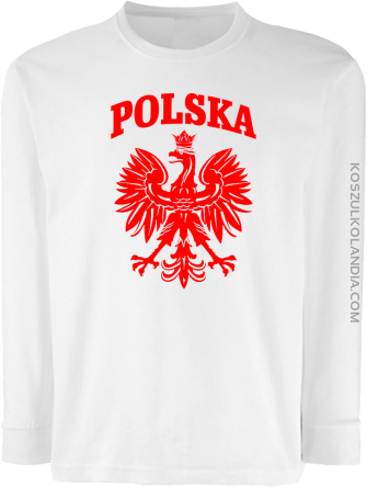 Polska - Longsleeve dziecięcy biały 