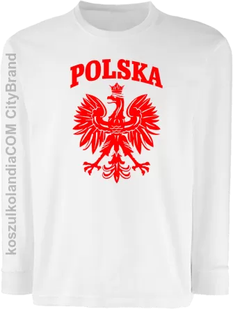 Polska - Longsleeve dziecięcy biały 