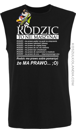 Rodzic to nie maszyna! - TOP TANK męski czarny