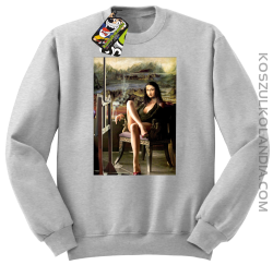 Mona Lisa Model Art - Bluza męska standard bez kaptura melanż 