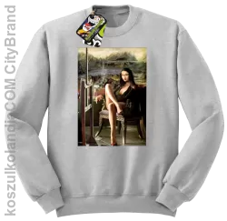 Mona Lisa Model Art - Bluza męska standard bez kaptura melanż 