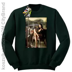 Mona Lisa Model Art - Bluza męska standard bez kaptura butelkowa 