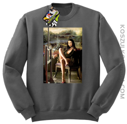 Mona Lisa Model Art - Bluza męska standard bez kaptura szara 