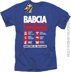 BABCIA - Jednoosobowa działalność gospodarcza - Koszulka Standard - Niebieski