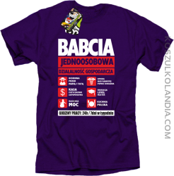 BABCIA - Jednoosobowa działalność gospodarcza - Koszulka Standard - Fioletowy