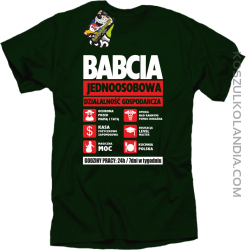 BABCIA - Jednoosobowa działalność gospodarcza - Koszulka Standard - Butelkowy