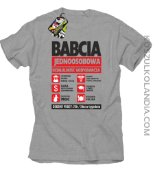BABCIA - Jednoosobowa działalność gospodarcza - Koszulka Standard - Melanż