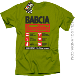 BABCIA - Jednoosobowa działalność gospodarcza - Koszulka Standard - Kiwi