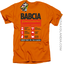 BABCIA - Jednoosobowa działalność gospodarcza - Koszulka Standard - Pomarańczowy