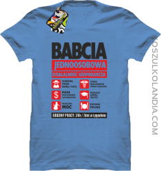 BABCIA - Jednoosobowa działalność gospodarcza - Koszulka Standard - Błękitny