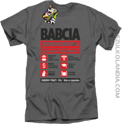 BABCIA - Jednoosobowa działalność gospodarcza - Koszulka Standard - Szary