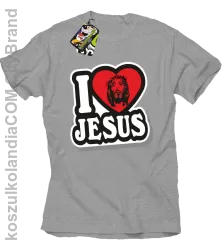 I love Jesus StickStyle - Koszulka Męska - Melanż