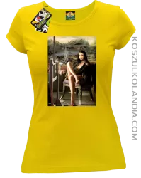 Mona Lisa Model Art - Koszulka damska żółta 