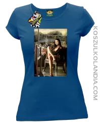 Mona Lisa Model Art - Koszulka damska niebieska 