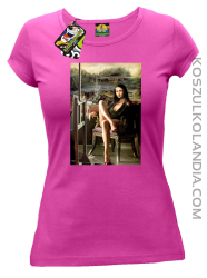 Mona Lisa Model Art - Koszulka damska fuchsia 