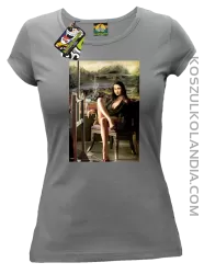 Mona Lisa Model Art - Koszulka damska szara 