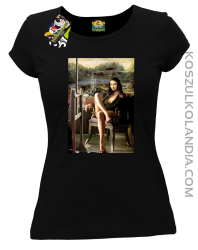 Mona Lisa Model Art - Koszulka damska czarna 
