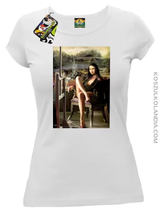 Mona Lisa Model Art - Koszulka damska biała 