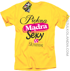 Piękna Mądra Skromna & Sexy - Koszulka męska żółta 