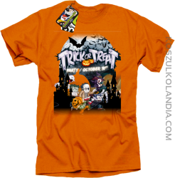 Trick or Treat Party October 31st - koszulka męska pomarańczowa
