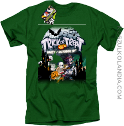 Trick or Treat Party October 31st - koszulka męska zielona